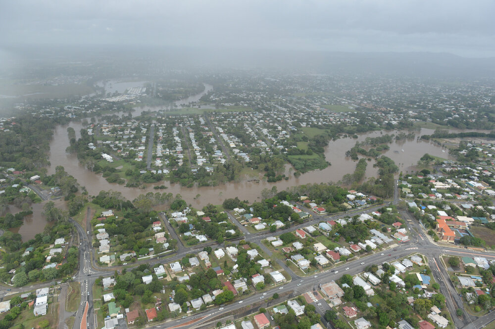 Bremer River flood, West Ipswich and One Mile, Ipswich, 28th January 2013