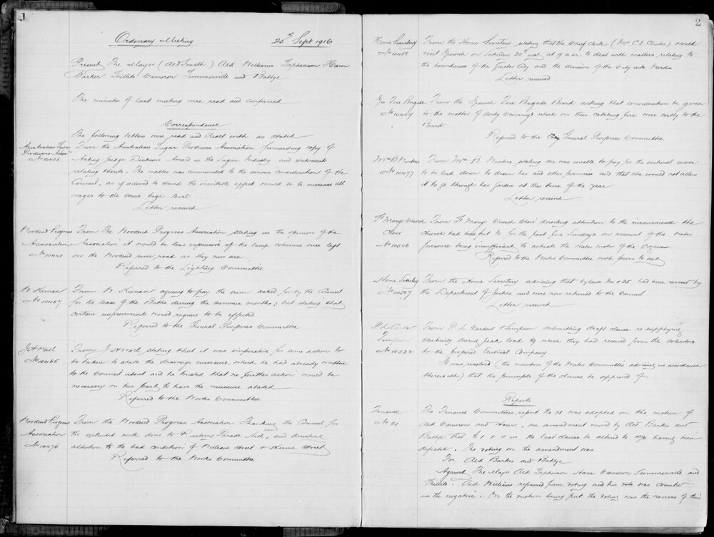 Minute Book - Ipswich City Council, 1916-1918