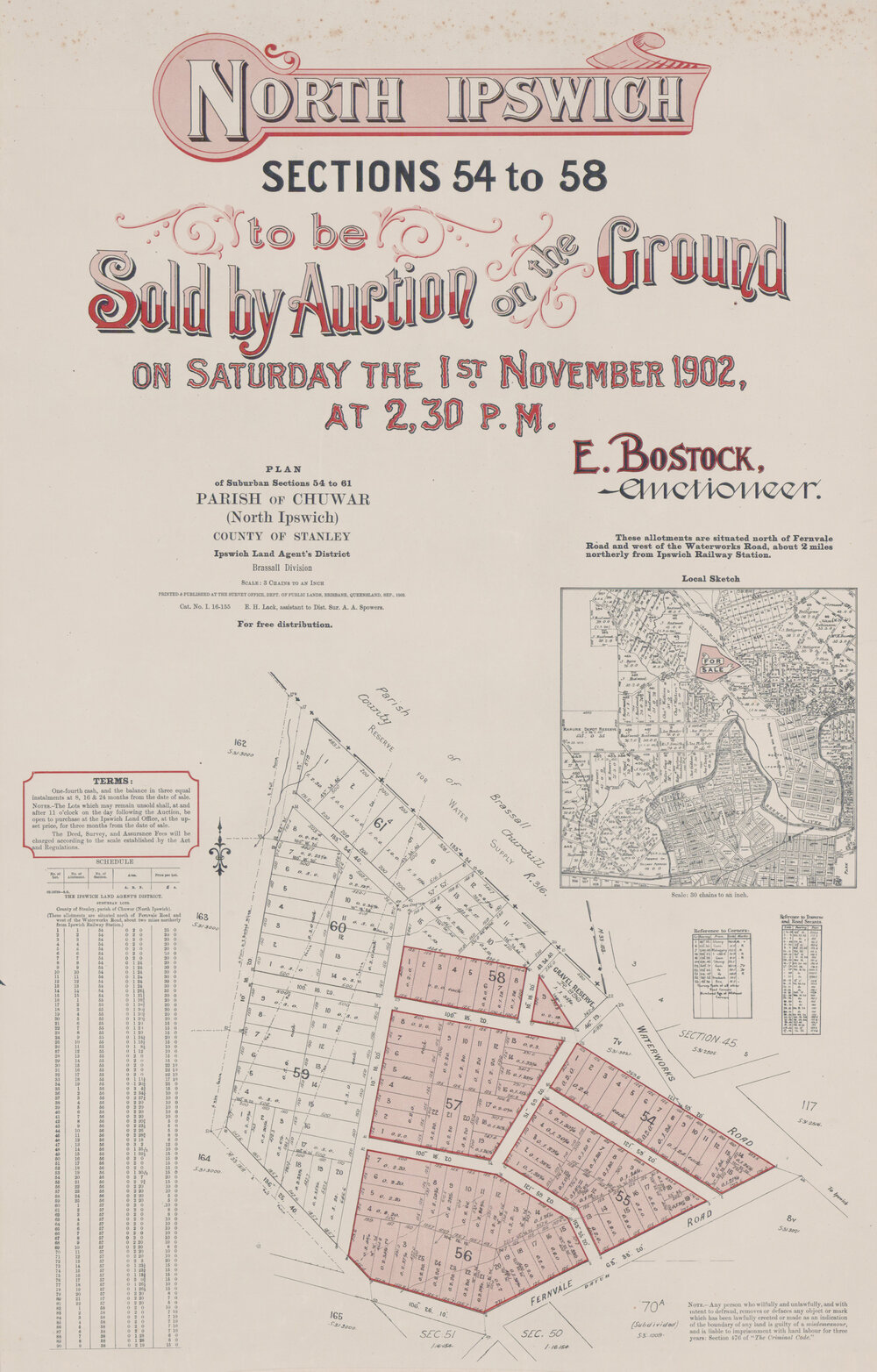 North Ipswich Estate, plan, 1902