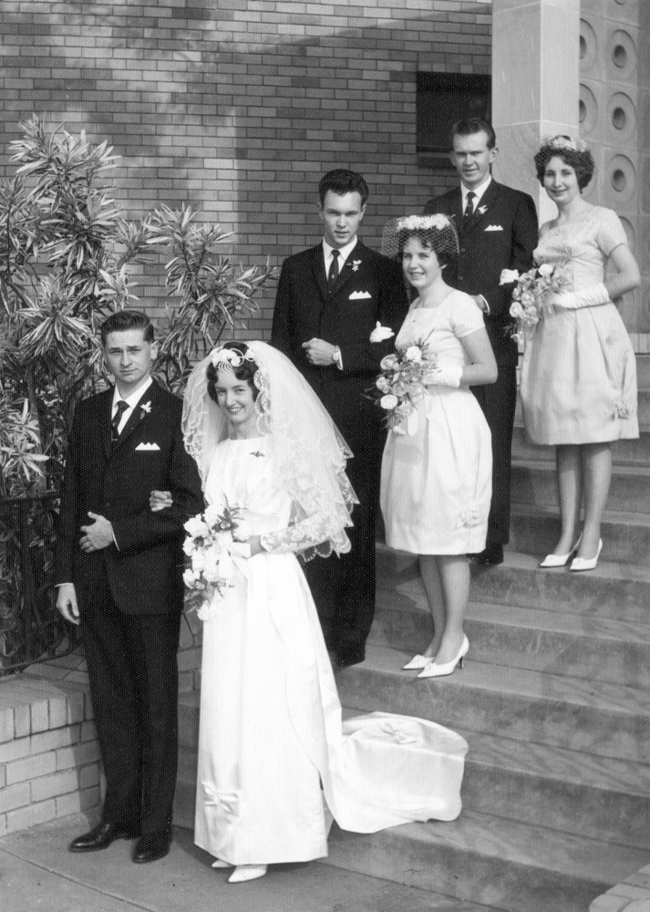 Wedding at Central Congregational Church, Ipswich, late 1950s