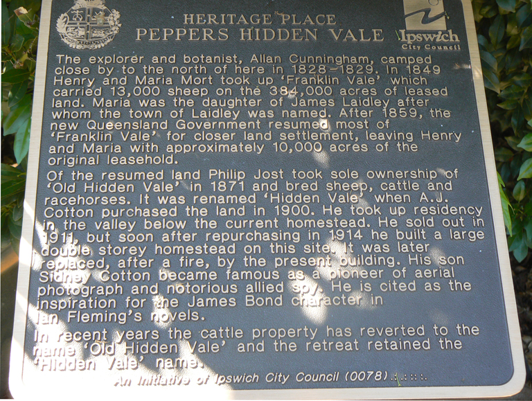 Historical Marker, Spicers Hidden Vale, 2006