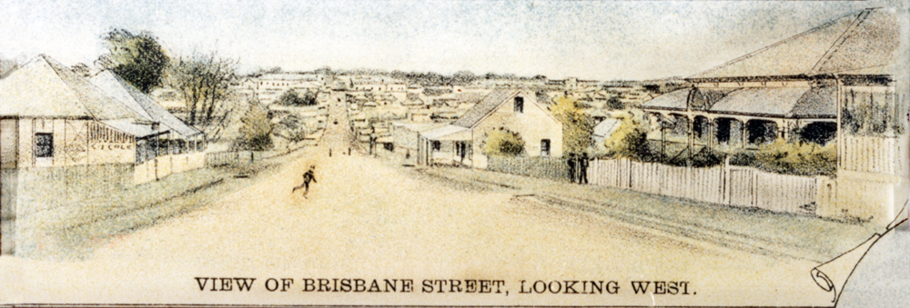 View of Brisbane Street, looking West, Ipswich, 1895 (1990s)