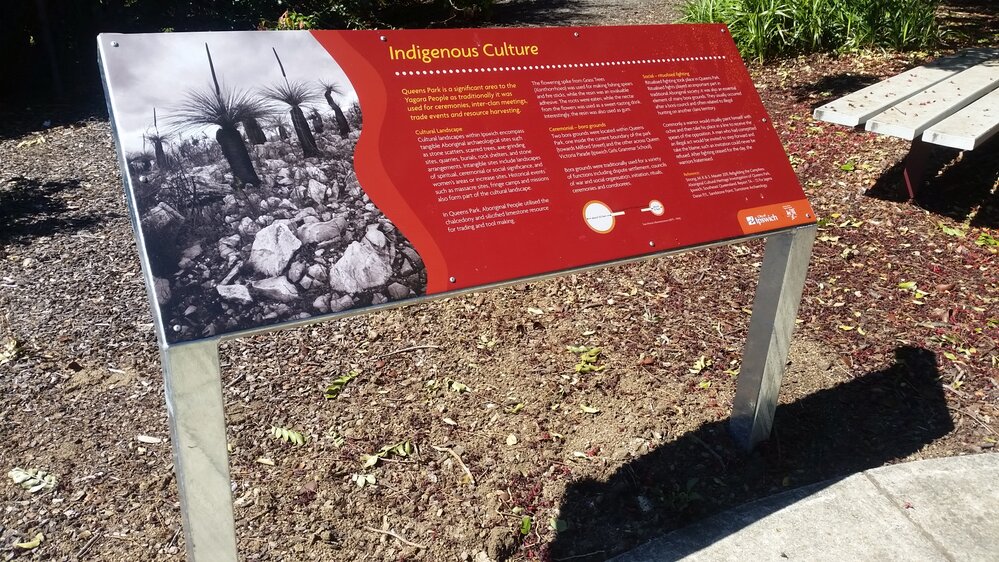 Queens Park Cultural Interpretive signage, 2016