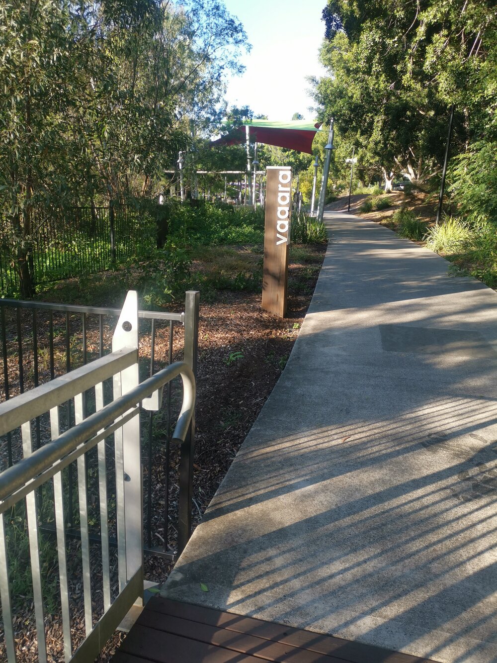 River Heart Parklands Stage 2 Cultural Interpretive signage, 2021 - Vaaara sign post