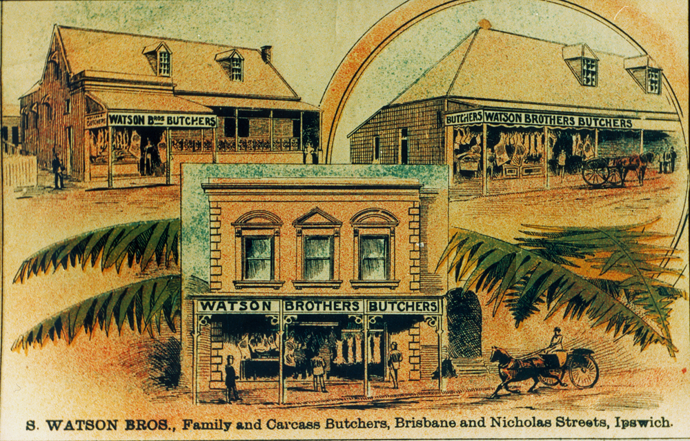 Watson Brothers, butchers, Ipswich, 1895 (1990s)