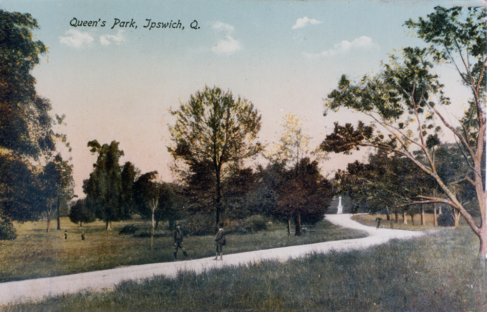 Queens Park, Ipswich, postcard, 1907-1916 (1990s)