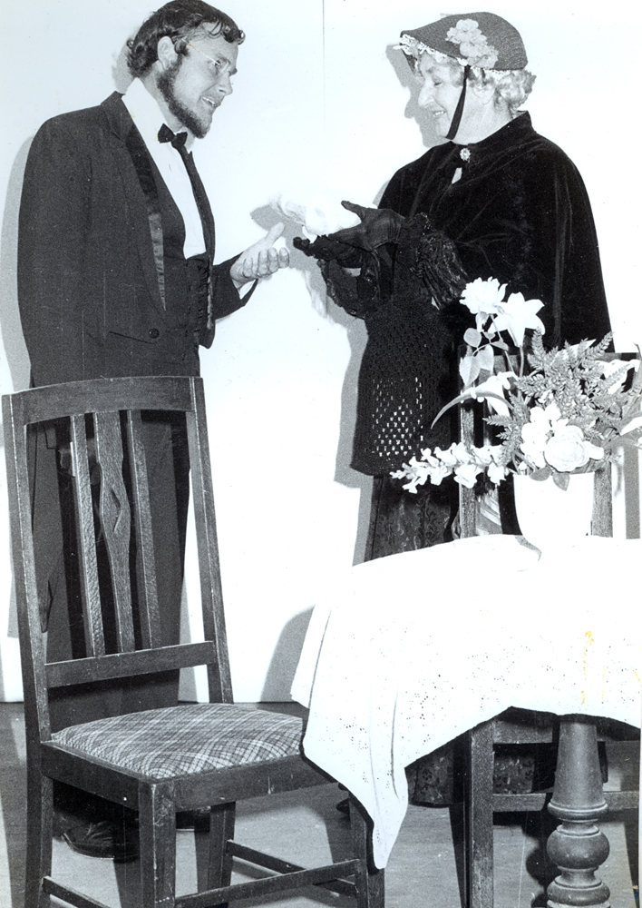 Scene from 'Hedda Gabler'  [by] Henrik Ibsen, performed by Ipswich Little Theatre, Ipswich, 1974
