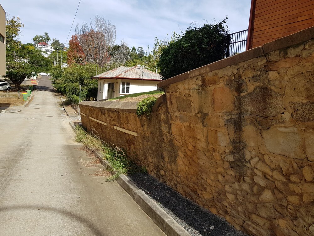 Villa Maria fence on Wilson Lane, Ipswich, 2018