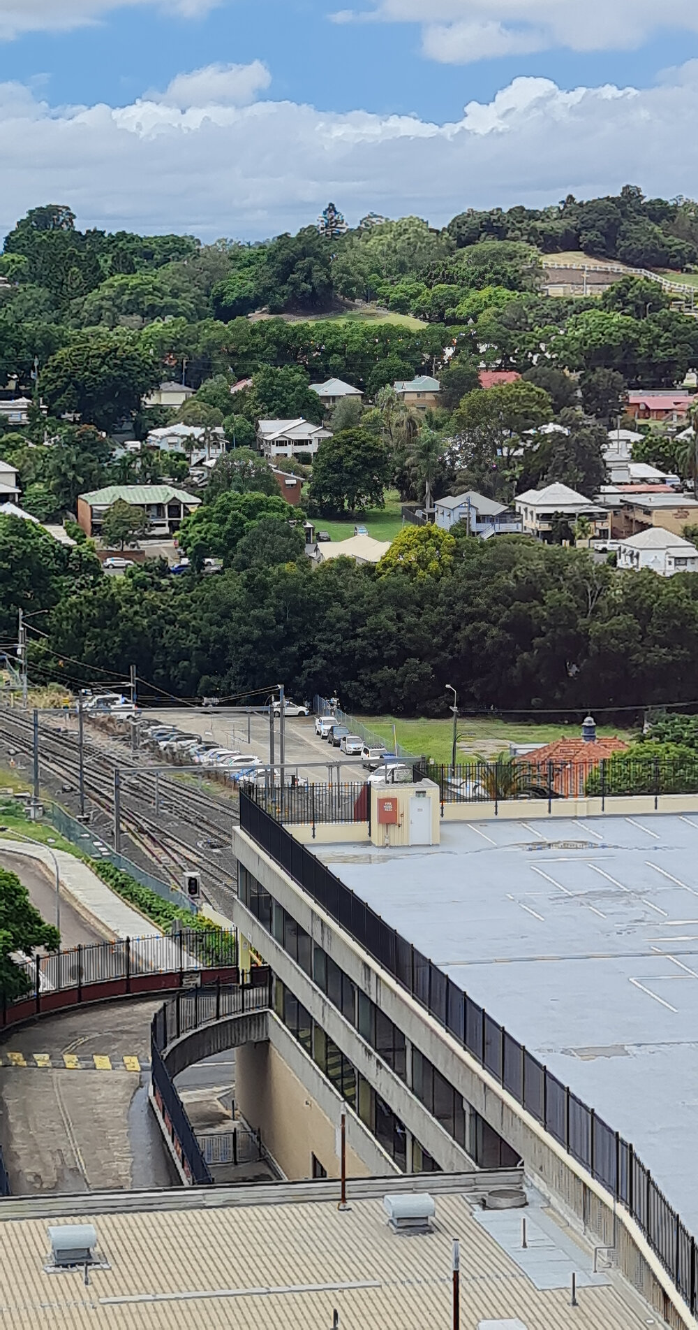 Panoramic view from 1 Nicholas Street, Ipswich, looking east, 2022