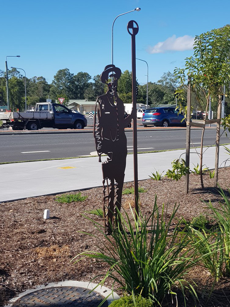 Historical Silhouette of a Surveyor or assistant at West Ipswich, 2019