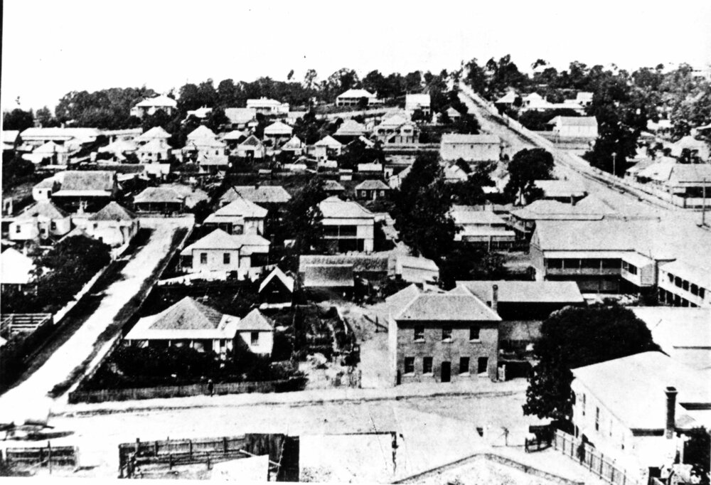 View looking south from the Post Office clock tower, n.d.