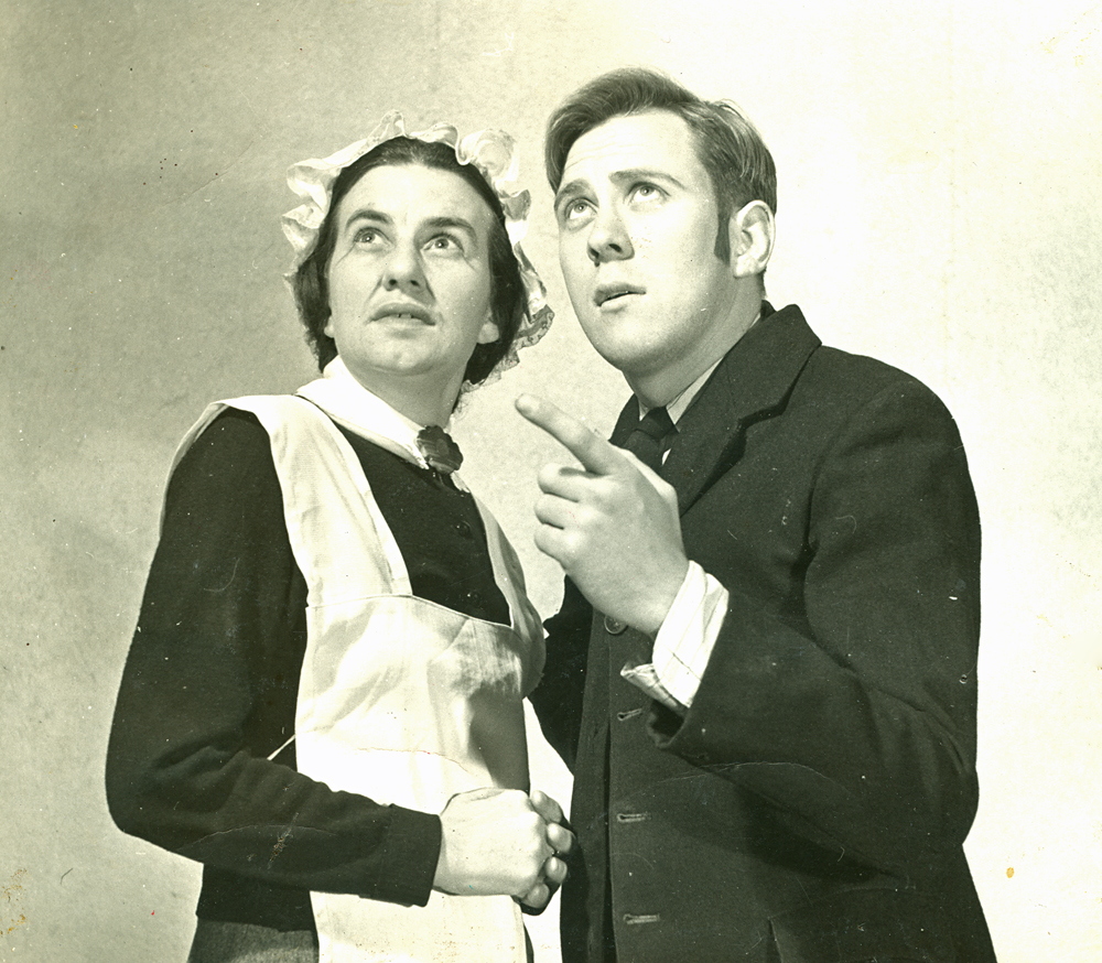 Scene from unidentified play performed by Ipswich Little Theatre, Ipswich, c.1952