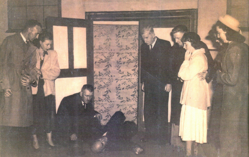 Scene from 'The Ghost Train'  [by] Arnold Ripley, performed by Ipswich Little Theatre, Ipswich, 1950