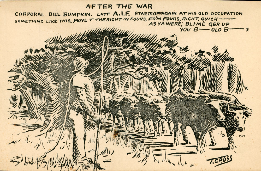 Postcard: 'After the War', Tom Cross, c.1918.