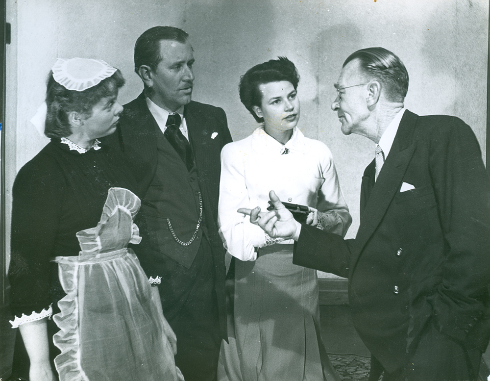 Scene from 'Gaslight'  [by] Patrick Hamilton, performed by Ipswich Little Theatre, Ipswich, 1955