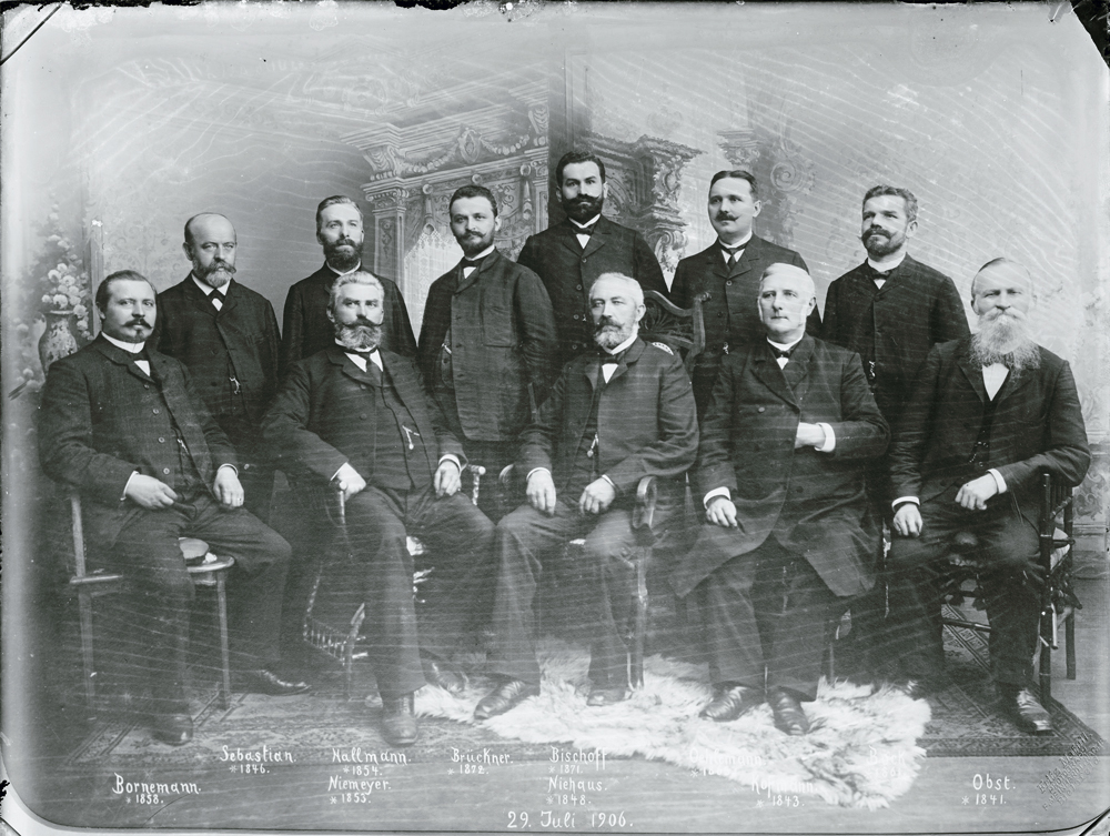 Thought to be a group of men in Germany, 1906