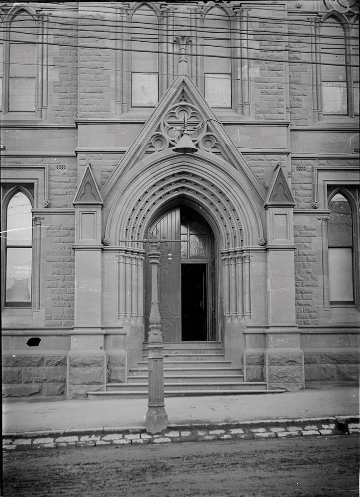 Entrance to an unidentified church, possibly Melbourne, c.1900's