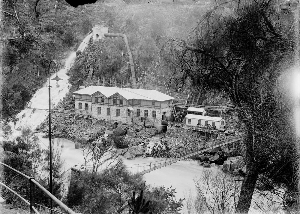 Duck Reach hydro-electric generating station, Cataract Gorge, South Esk River Launceston, Tasmania, c.1900's