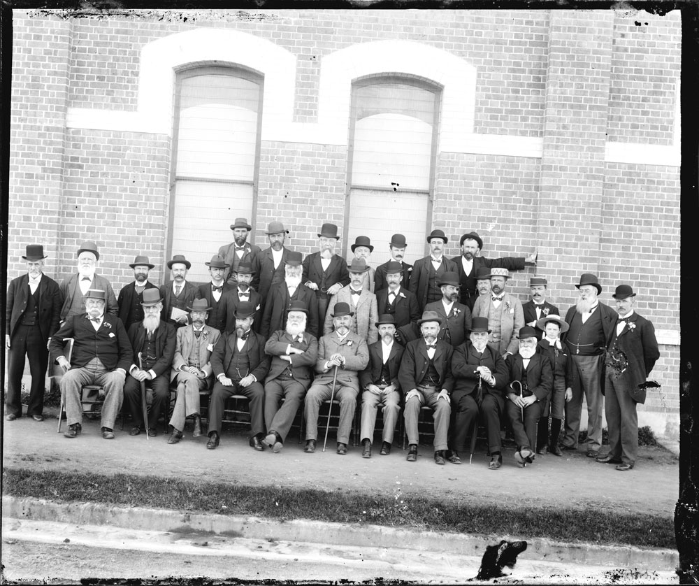 Visit of Queensland Premier T.J. Byrnes to Ipswich, thought to be corner of Limestone and East Streets, 6th July 1898
