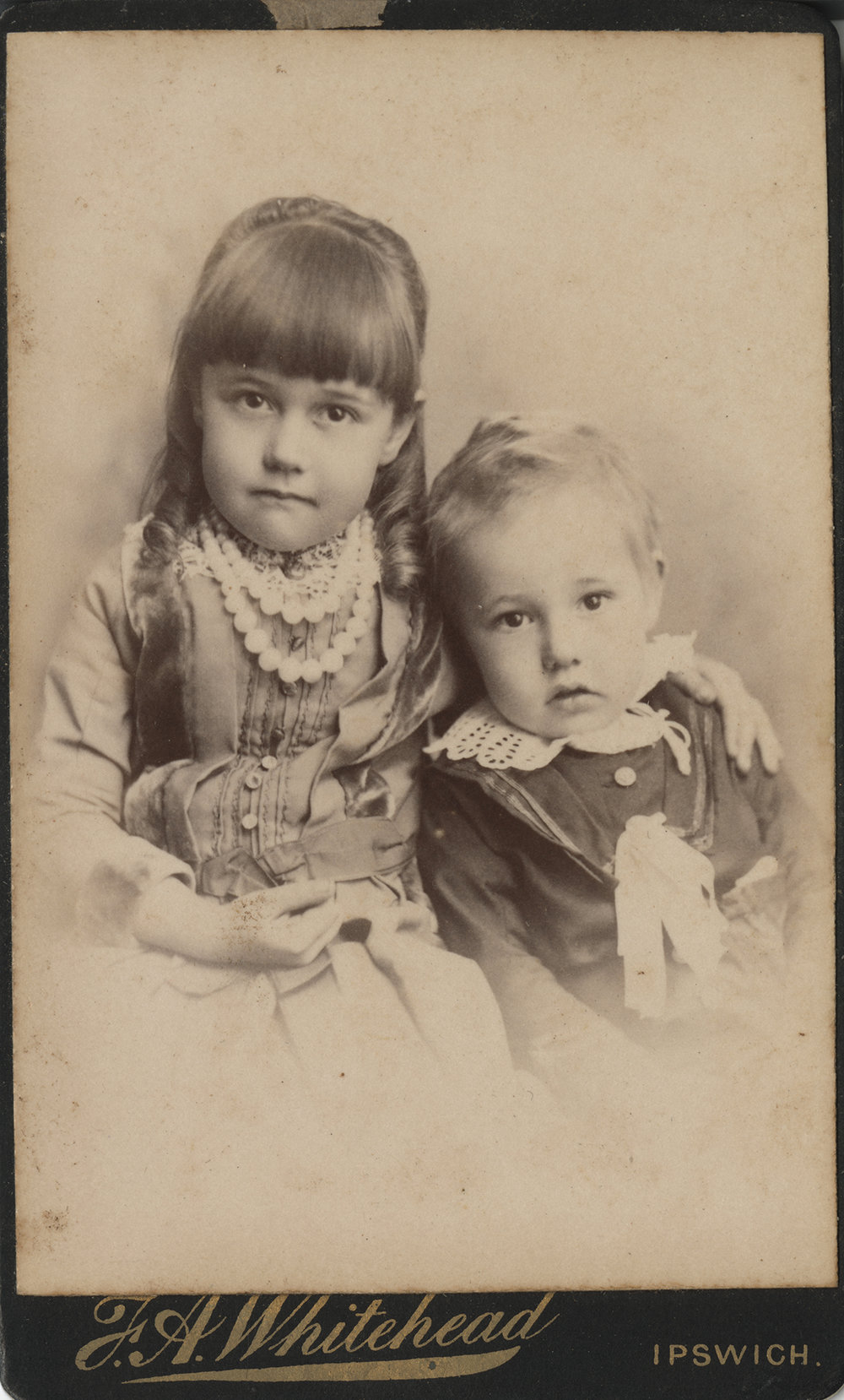 Eliza May Broughton (1887-1958) and Harold John Broughton (1889-1947), Ipswich, c.1893