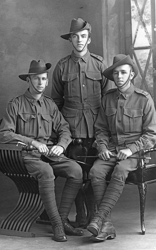 William Johnson, Arthur Whitehead, and Arthur Callaway, Ipswich, 1915