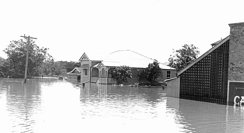 Aftermath of flood in Ipswich, 1947