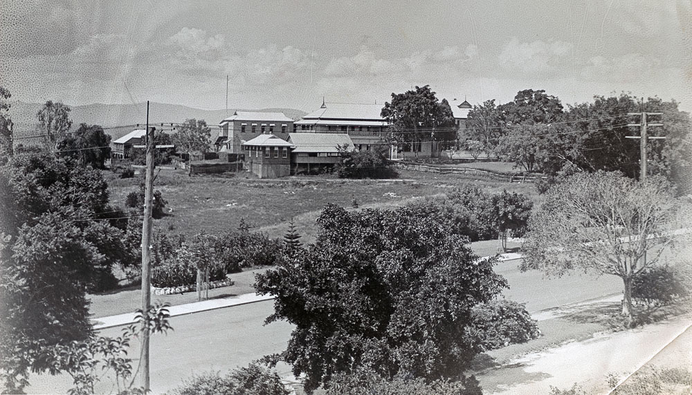 Ipswich Girls' Grammar School from Queens Park, Ipswich, late 1940s