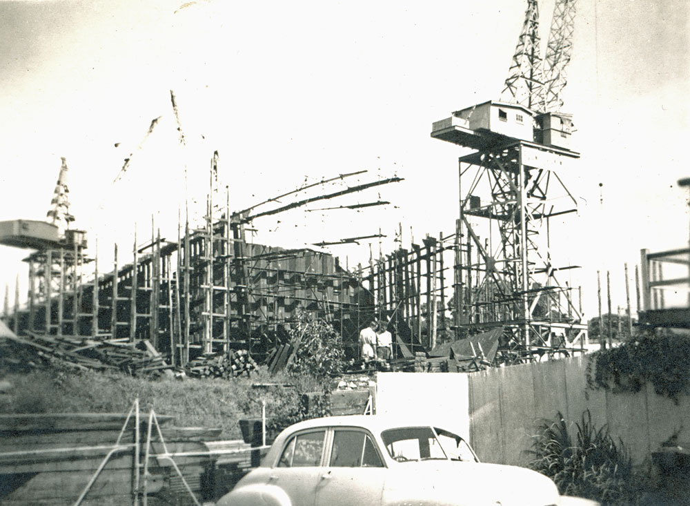 Unidentified building construction site, Ipswich, c.1953-1959