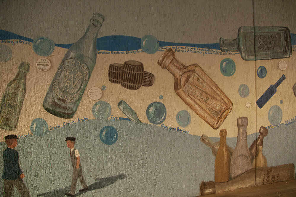 Bottle Alley Mural, Ipswich, 2017
