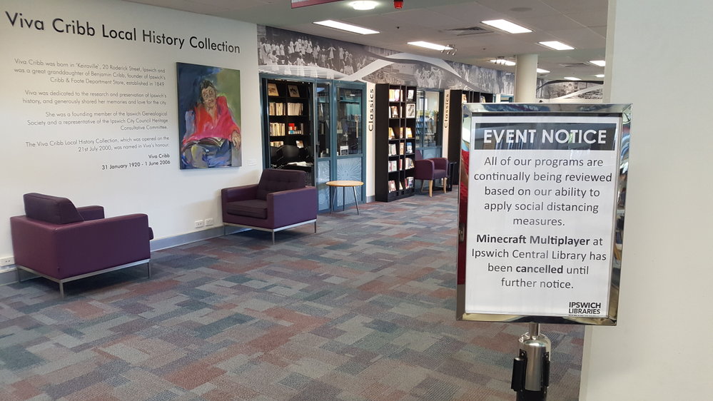 Public Safety Notices, Ipswich Central Library, South Street, April 2020