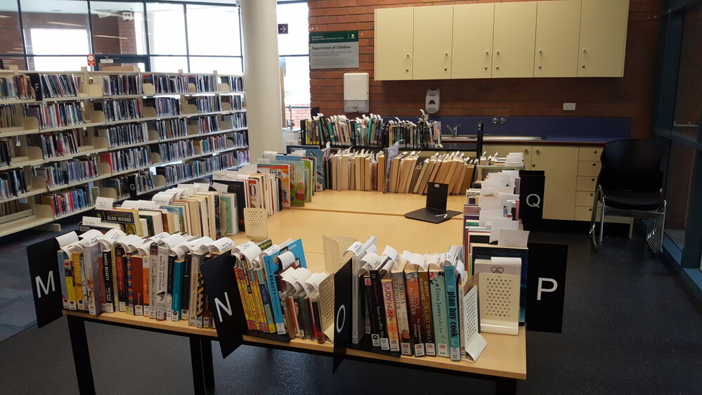 Reserved items waiting to be collected, Ipswich Libraries, May 2020
