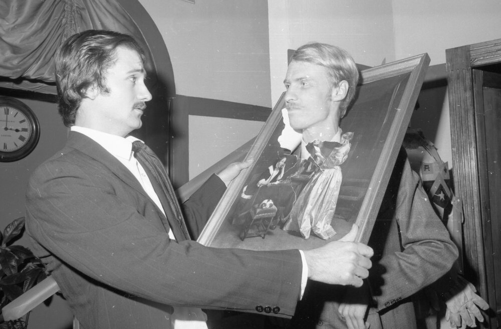 Production stills from "Wanted - One Body", Ipswich Little Theatre, Ipswich, August 1980