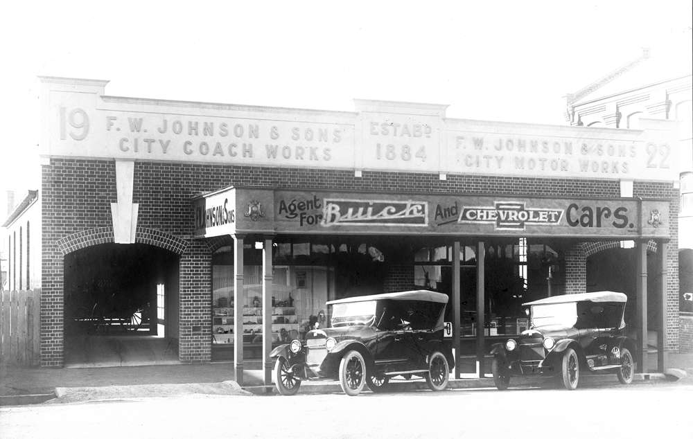 F. W. Johnson &amp; Sons City Motors Works, top end of Brisbane Street, Ipswich, c.1935