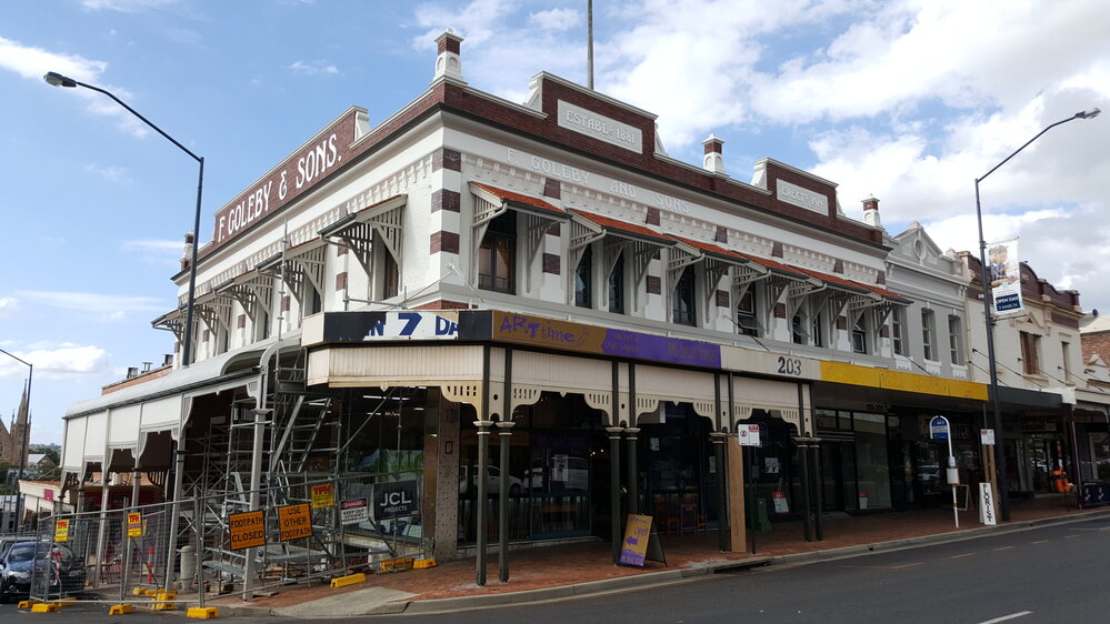 Goleby House, West Street facade during restoration