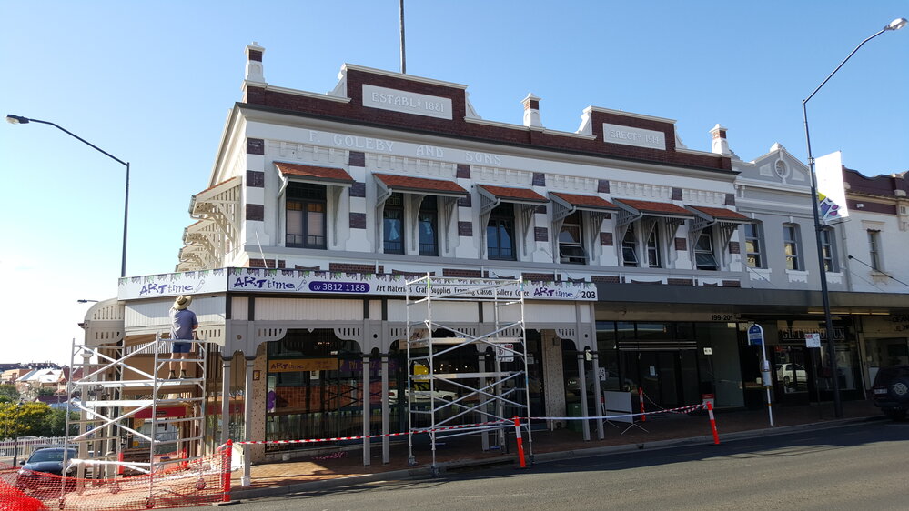 Goleby House during restoration
