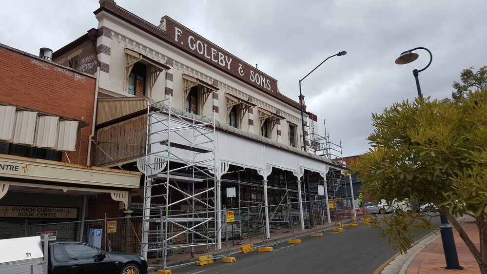 Goleby House during restoration