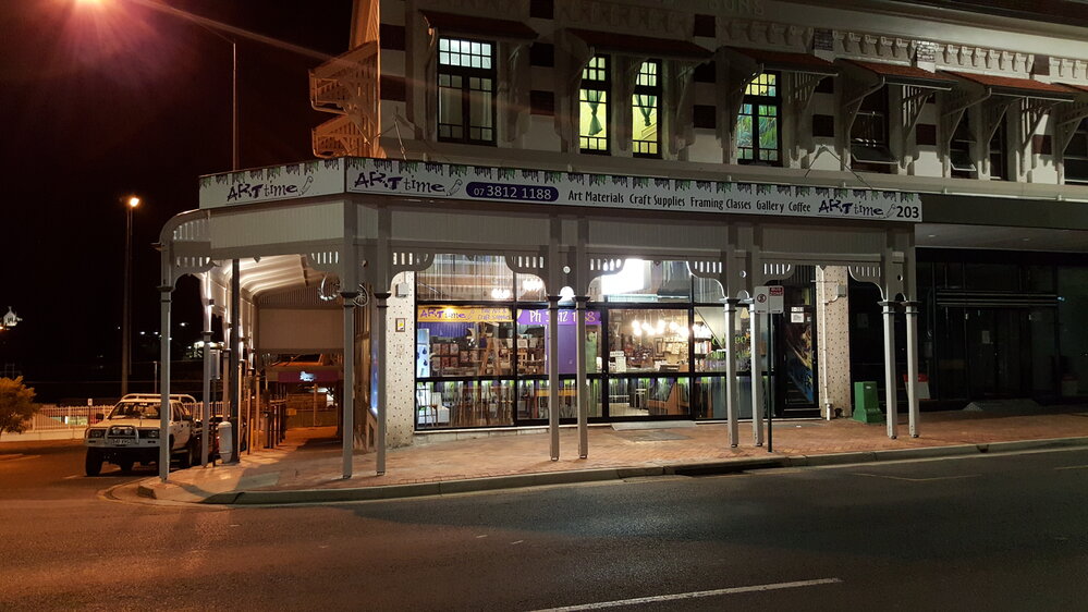 Goleby House at night