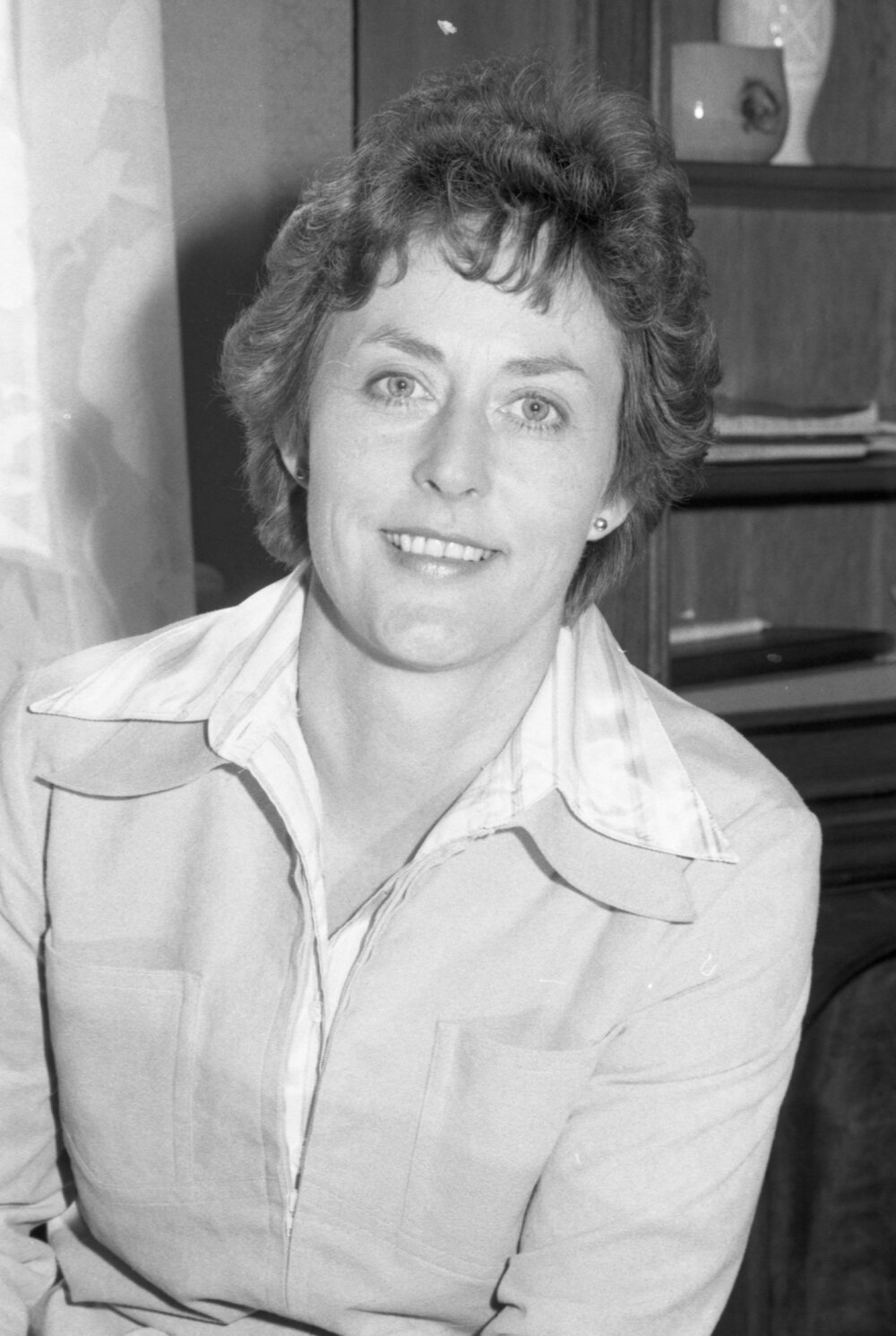 Judith Hill, the first principal of Ipswich Girls' Grammar School, Ipswich, 1981