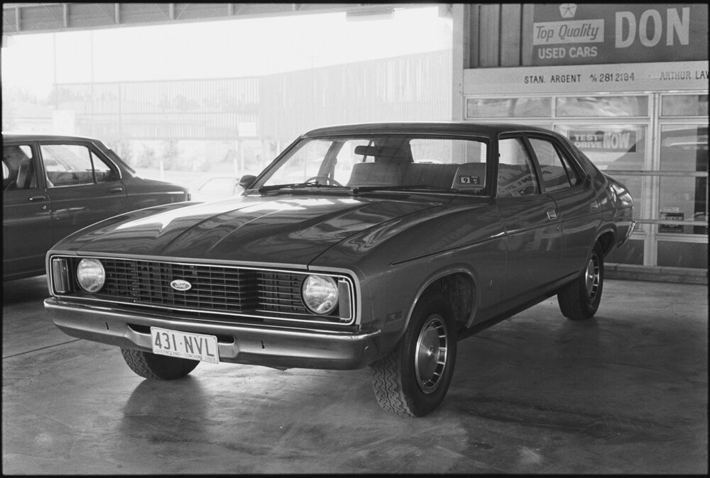 Ford Falcon XC (1976-1979), car advertisement for Don Faulkner Motors, Ipswich, October 1980