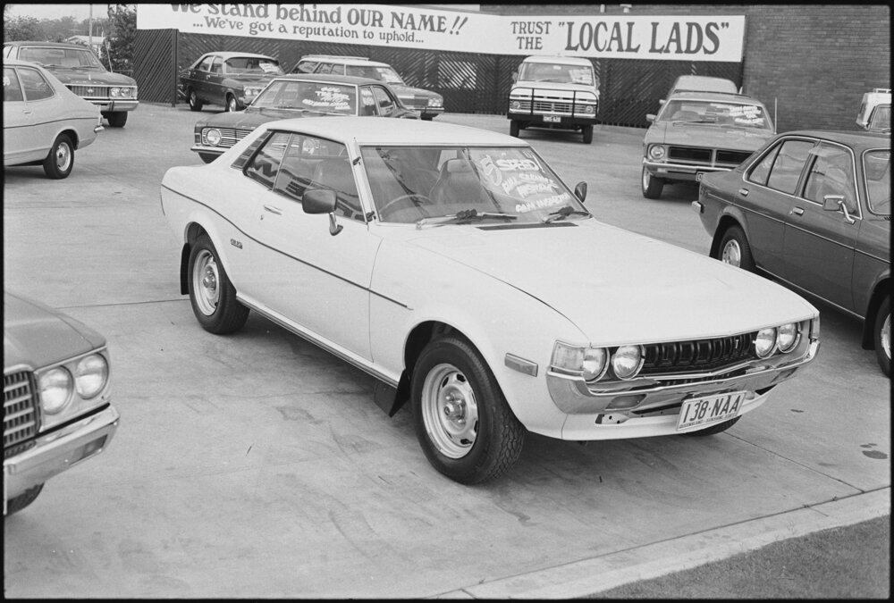 Toyota Celica TA23 (1975-1977), car advertisement for Currie Motors, Ipswich, October 1980