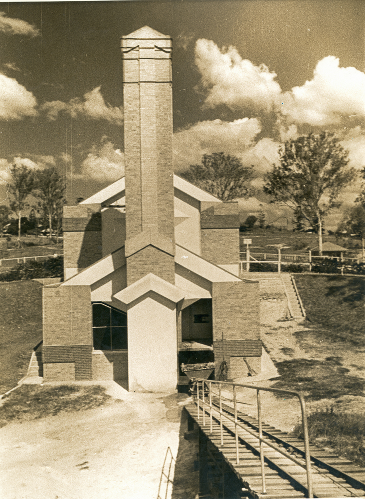 Rear view of Incinerator, Ipswich, 1936