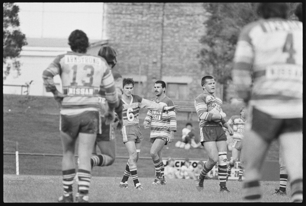 Football match, North Ipswich Reserve, possibly Ipswich Jets, North Ipswich, September 1987