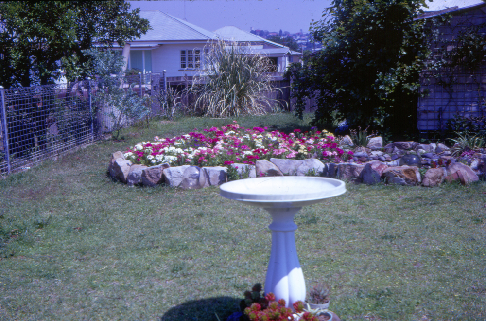 Garden in backyard of 121 Station Road, Silkstone, Ipswich, c.1970