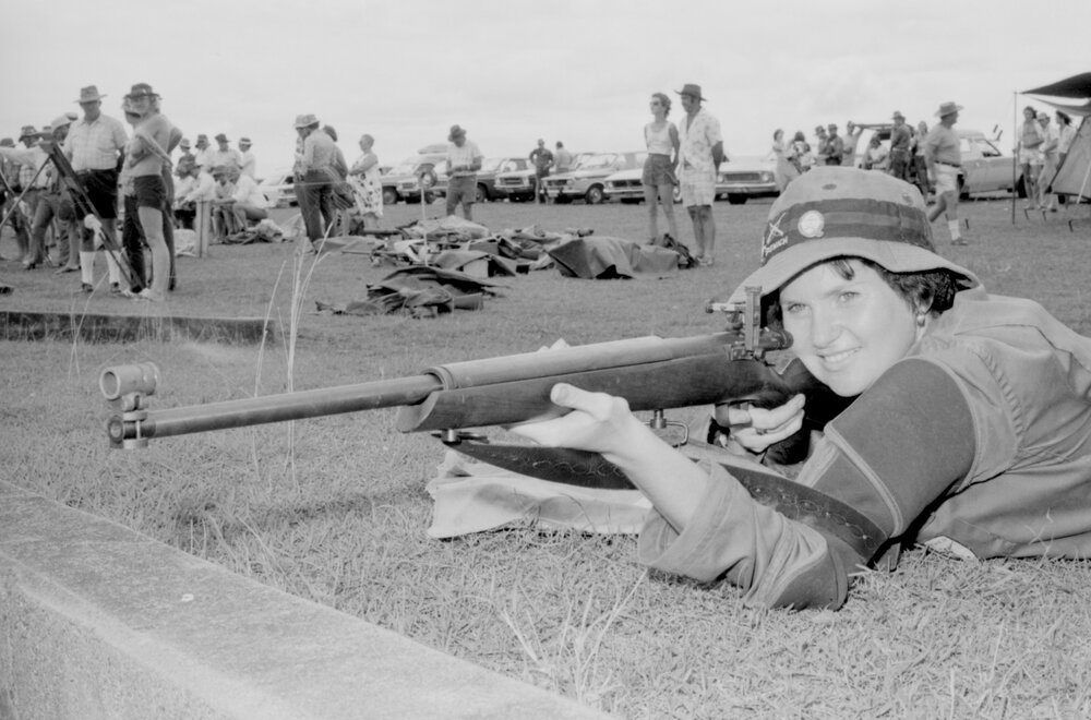 Julieanne Rush, Redbank Rifle Range, Redbank, February 1978