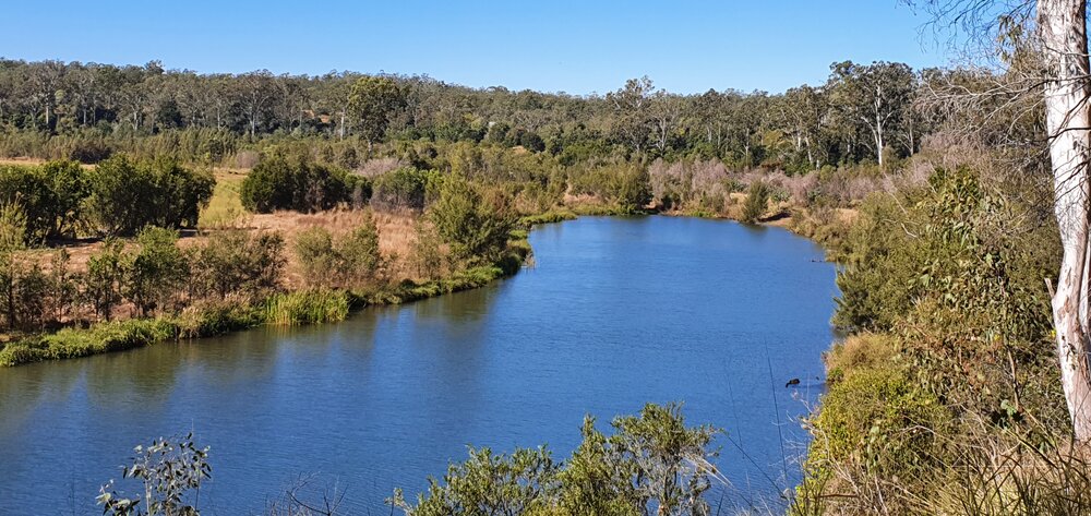 Kholo Gardens - view of the Bremer River, 2020