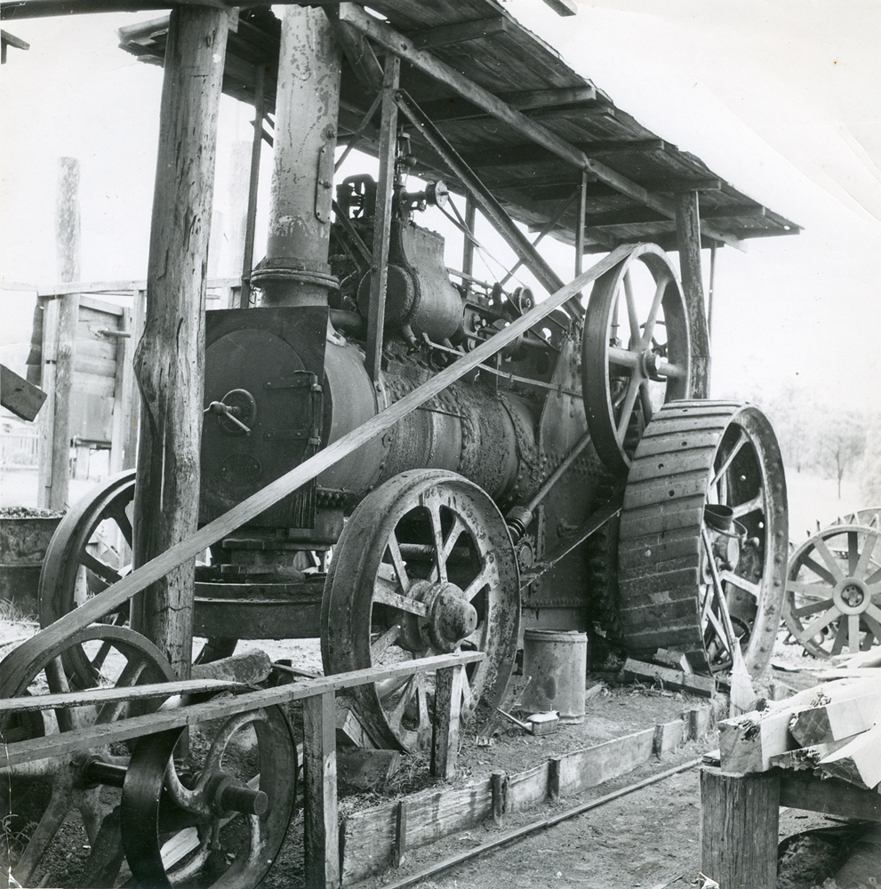 Traction engine used at Grandchester Sawmill, Ipswich, 1962