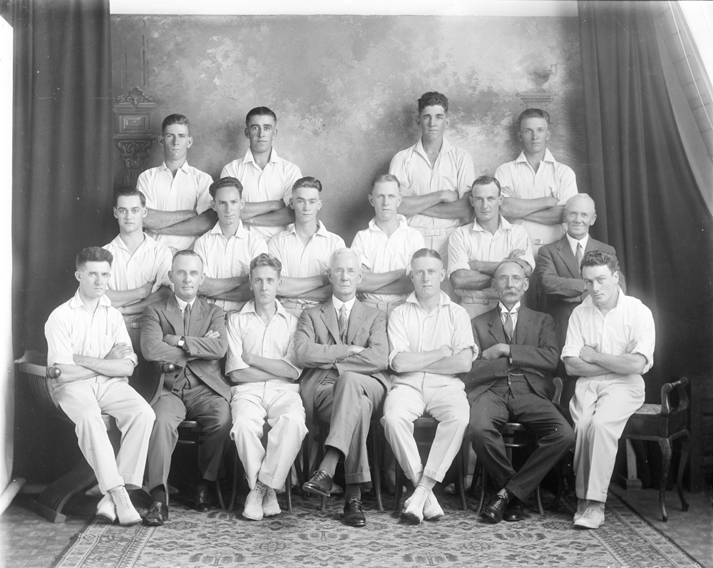 Unidentified cricket team, Ipswich,  c.1930s