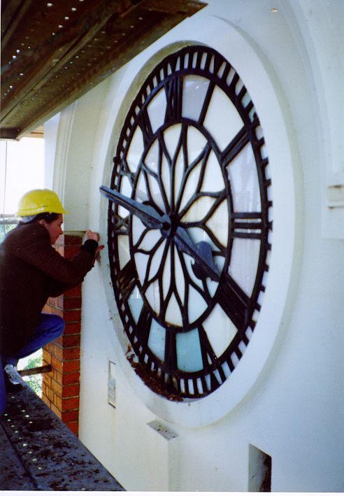 Clock face from the former School of Arts &amp; Town Hall, at the former Council Chambers at Sandgate, Sandgate, n.d.
