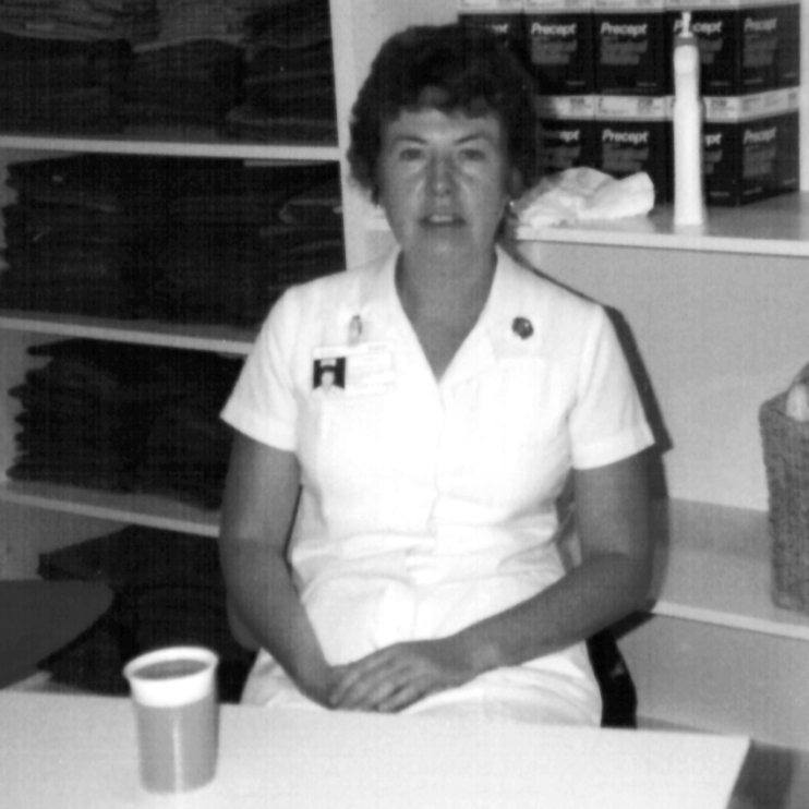 Libby McNalty, nurse, Ipswich General Hospital, 1979