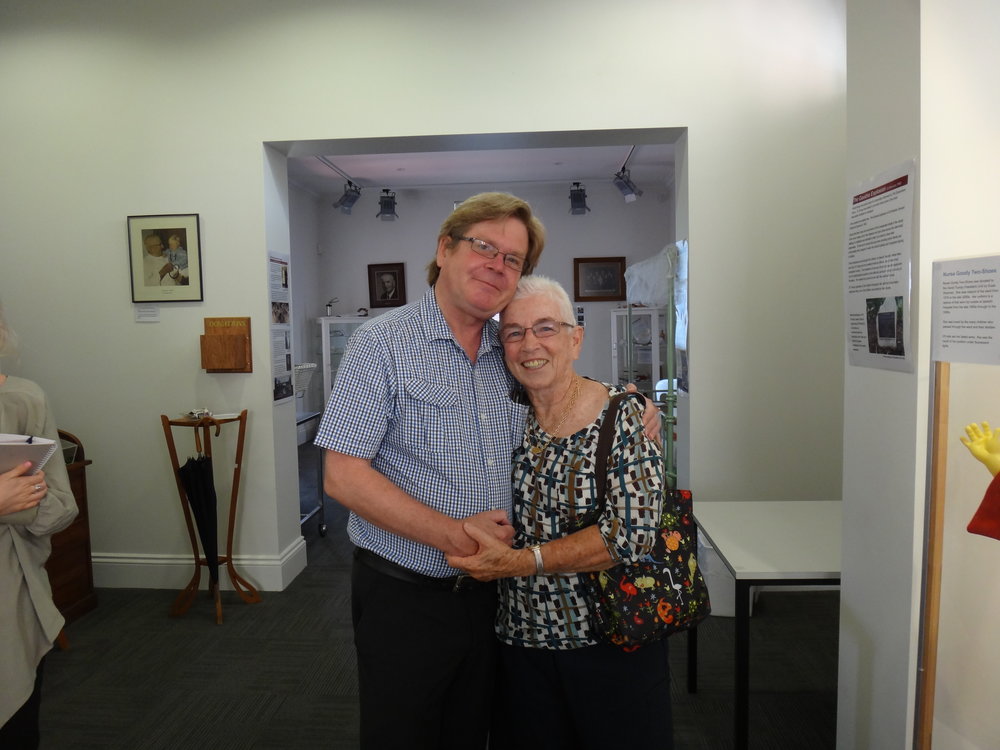 Peter Merrell with Steph Shannon, opening of Ipswich Hospital Museum